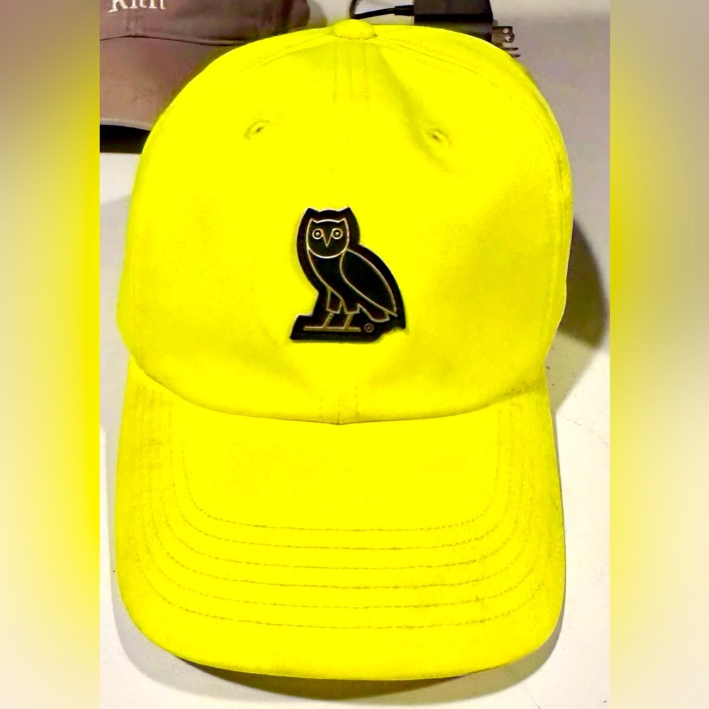 OVO OG OWL SNAPBACK HAT NEON YELLOW DRAKE OCTOBER’S VERY OWN DAD HAT STRAP BACK